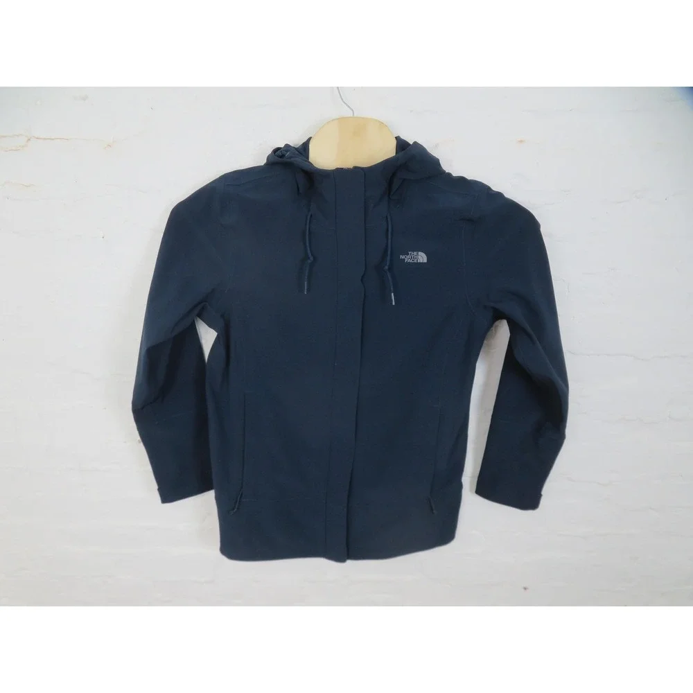 The North Face Apex Flex Jacket Womens Large Blue Hooded DryVent Rain Waterproof
